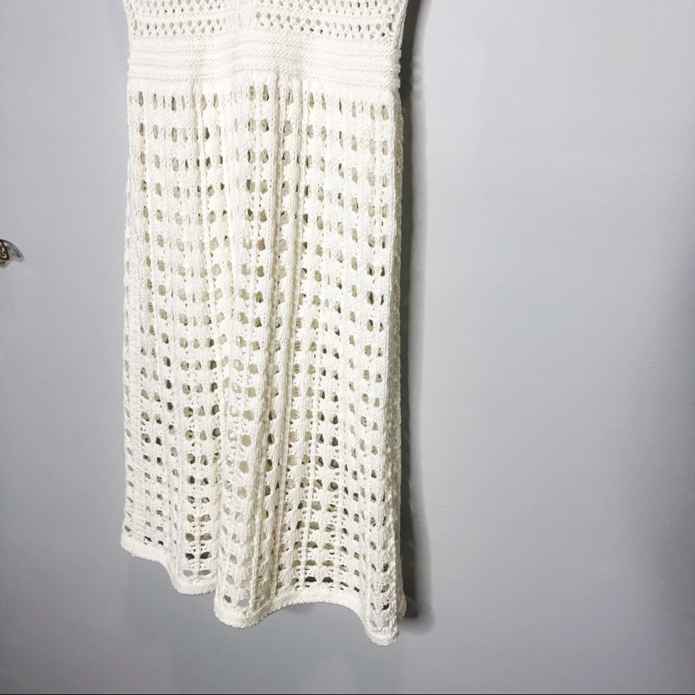 🦋🌙 TOPSHOP | Cream Crocheted Knit Coverup Dress - Picture 3 of 8